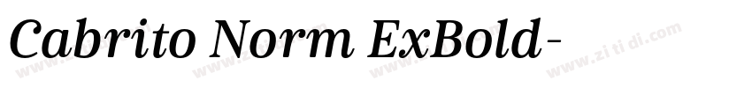 Cabrito Norm ExBold字体转换